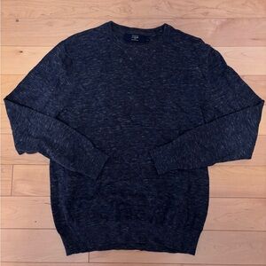 J. Crew Men's Heathered Navy Crewneck Sweater